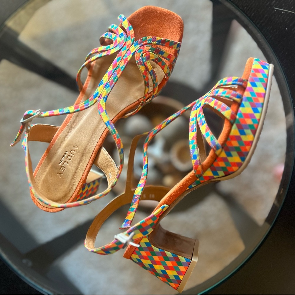 Made in Spain sz38 (I’m 8.5) Brand new - Multicolor Strappy Women's Heels
